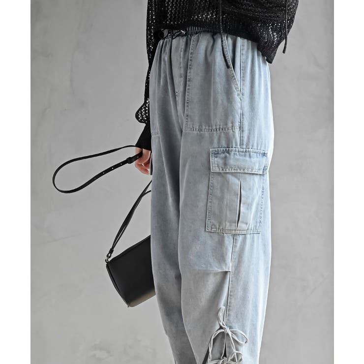 サイドリボンデニムカーゴパンツ | rps | 詳細画像34 