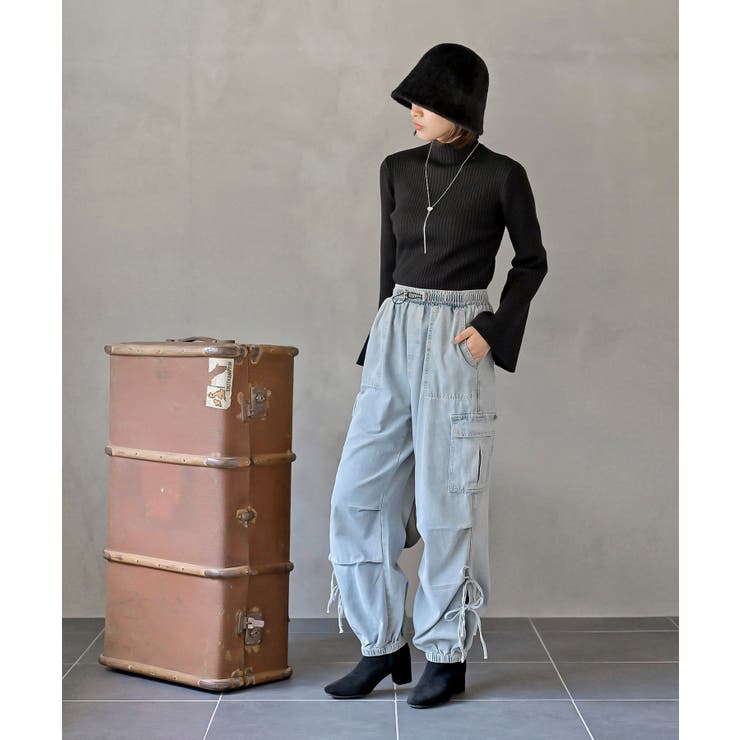 サイドリボンデニムカーゴパンツ | rps | 詳細画像39 