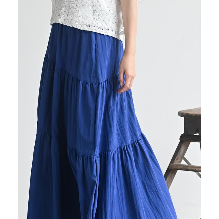 ナイロンワッシャーティアードロングスカート | rps | 詳細画像23 