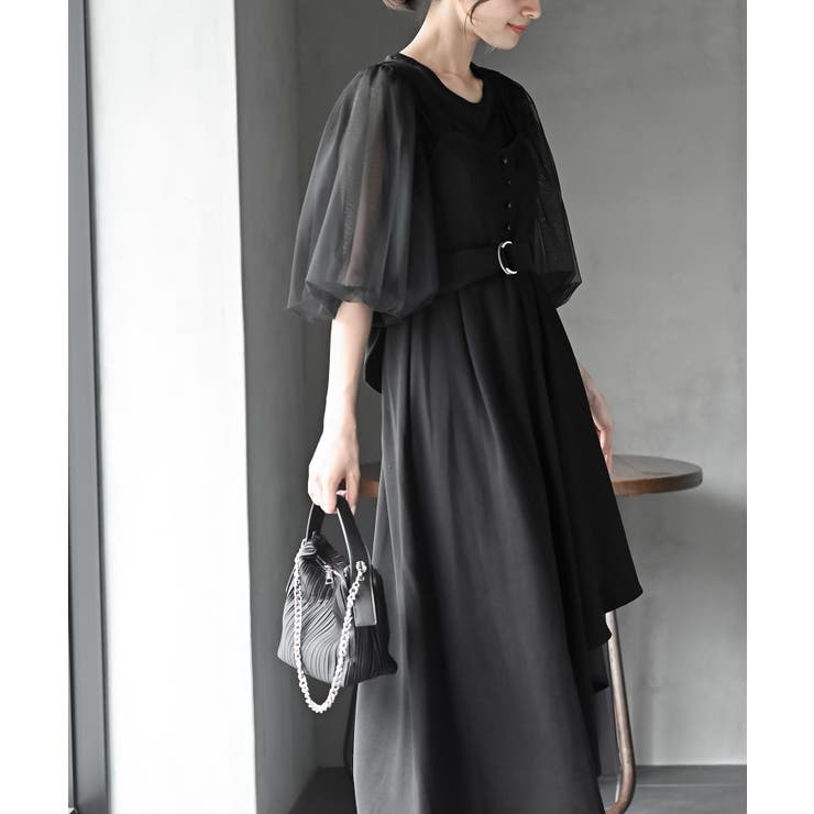 シフォンプリーツ切替Ｓスウェードジャンドレ | rps | 詳細画像11 