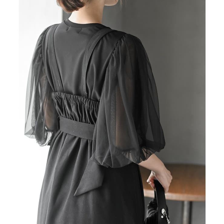 シフォンプリーツ切替Ｓスウェードジャンドレ | rps | 詳細画像16 