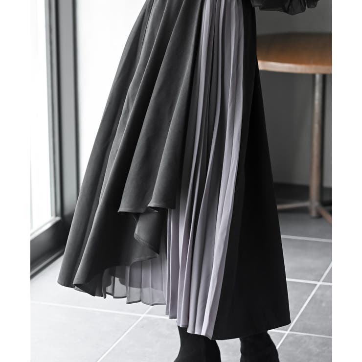 シフォンプリーツ切替Ｓスウェードジャンドレ | rps | 詳細画像17 