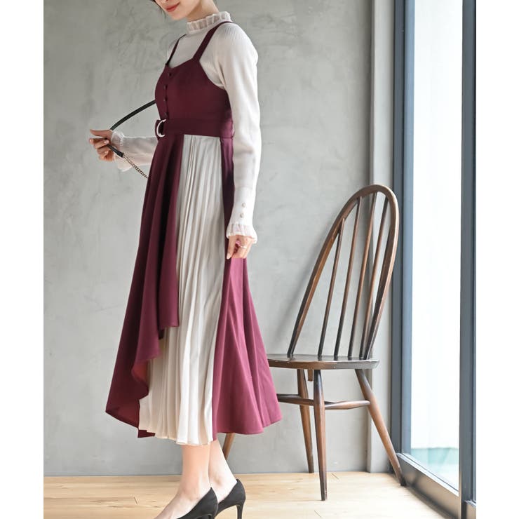 シフォンプリーツ切替Ｓスウェードジャンドレ | rps | 詳細画像21 