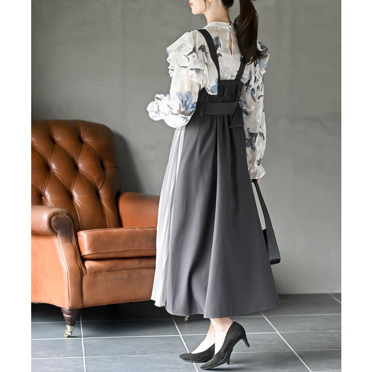 シフォンプリーツ切替Ｓスウェードジャンドレ | rps | 詳細画像4 