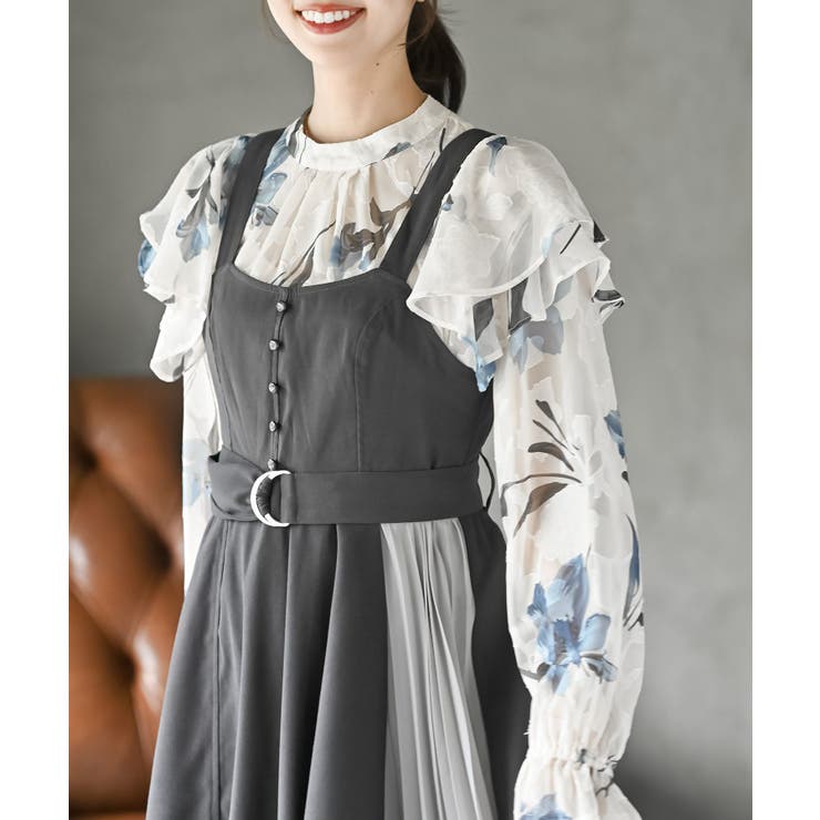 シフォンプリーツ切替Ｓスウェードジャンドレ | rps | 詳細画像6 