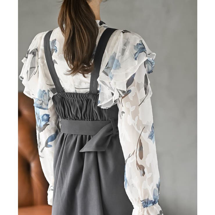 シフォンプリーツ切替Ｓスウェードジャンドレ | rps | 詳細画像8 