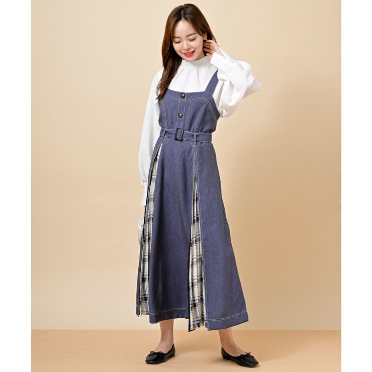 チェック切替配色ステッチジャンドレ[品番：RPSW0001900]｜rps（アール