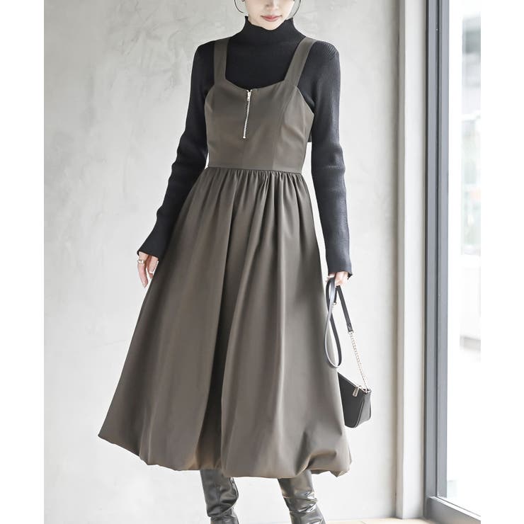 バックリボンフロントZIPジャンスカ[品番：RPSW0002957]｜rps