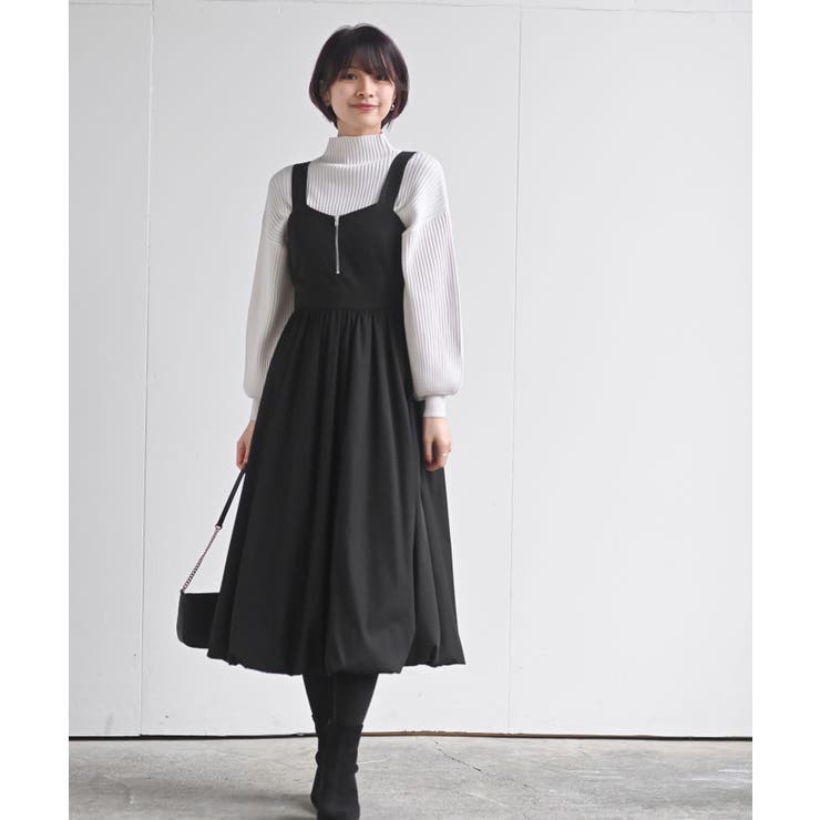 バックリボンフロントZIPジャンスカ[品番：RPSW0002957]｜rps