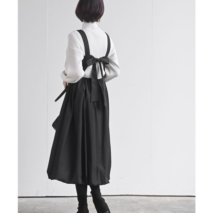 バックリボンフロントZIPジャンスカ[品番：RPSW0002957]｜rps