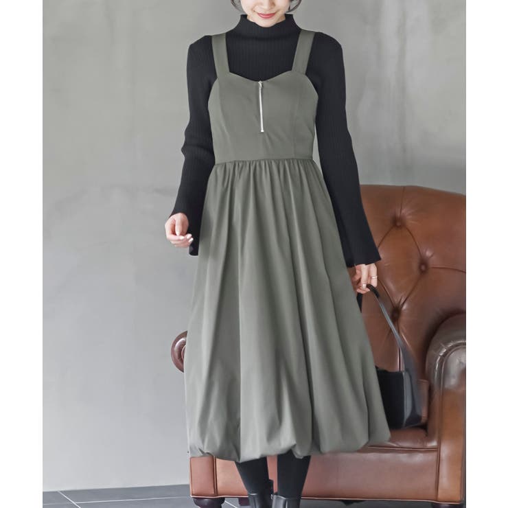 バックリボンフロントZIPジャンスカ[品番：RPSW0002957]｜rps