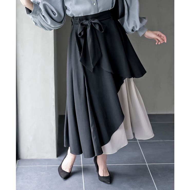【FAITH CONNEXION】 リングベルト キャンバス ラッフル スカート lan1350.jpg