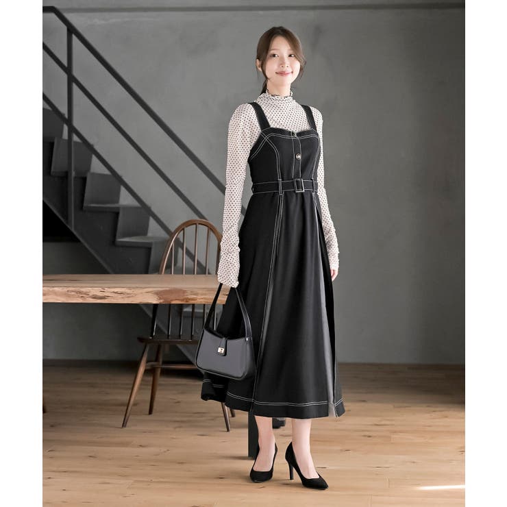 リランドチュール/2025AW/タグなし新品未使用/ジャンスカ Rirandture（リランドチュール）の「サイドベルト付きジャンスカ