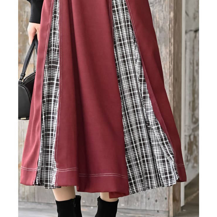 チェックプリーツ切替ジャンドレ | rps | 詳細画像10 