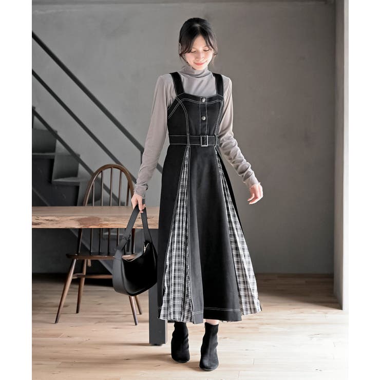 チェックプリーツ切替ジャンドレ | rps | 詳細画像11 