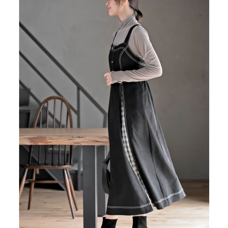 チェックプリーツ切替ジャンドレ | rps | 詳細画像12 