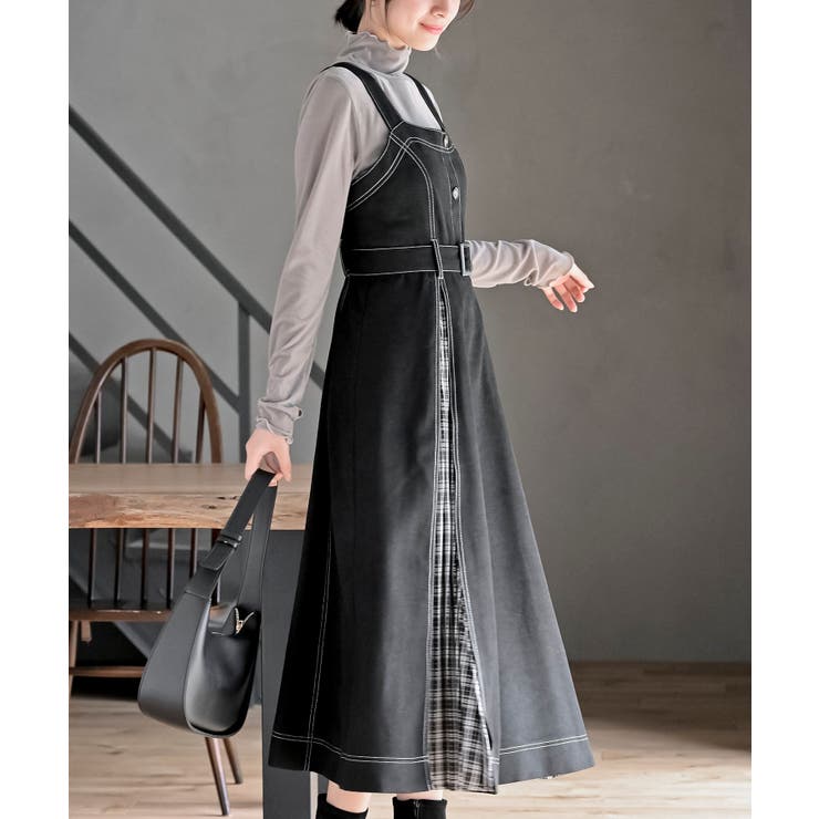 チェックプリーツ切替ジャンドレ | rps | 詳細画像14 