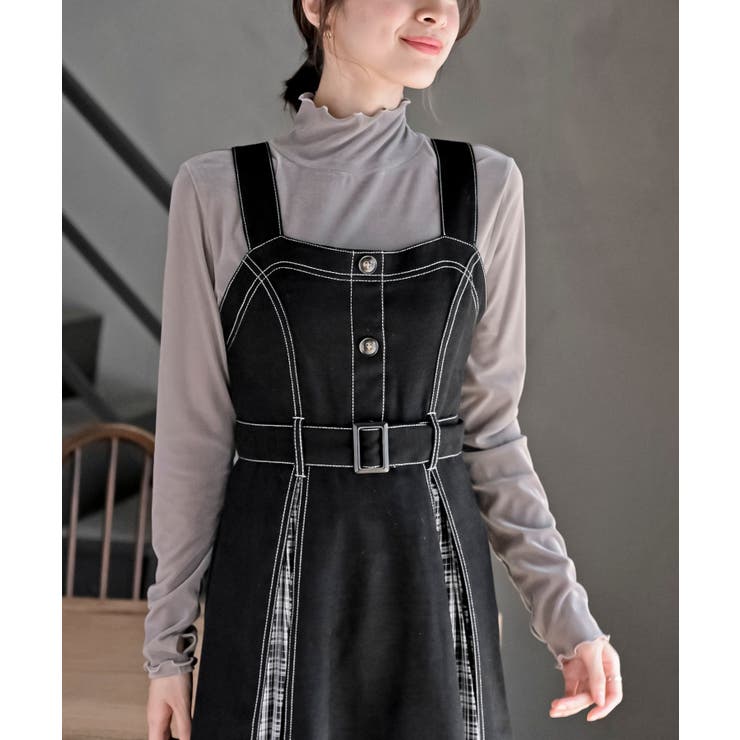 チェックプリーツ切替ジャンドレ | rps | 詳細画像15 