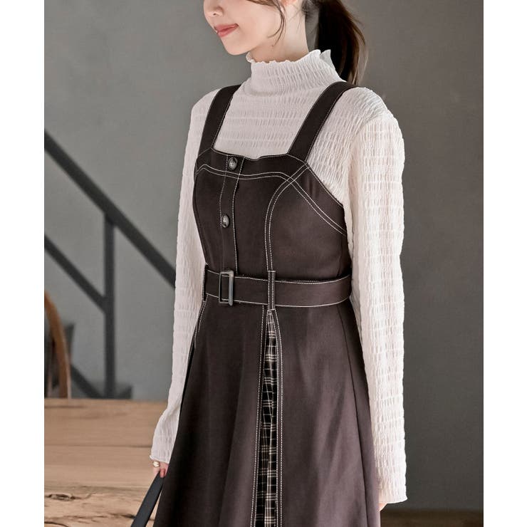 チェックプリーツ切替ジャンドレ | rps | 詳細画像25 