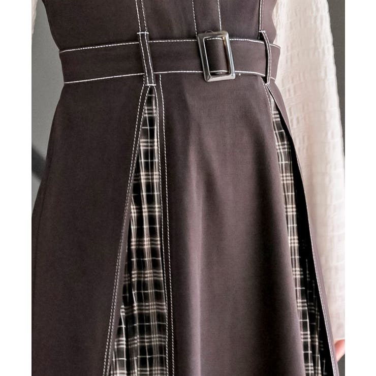 チェックプリーツ切替ジャンドレ | rps | 詳細画像27 