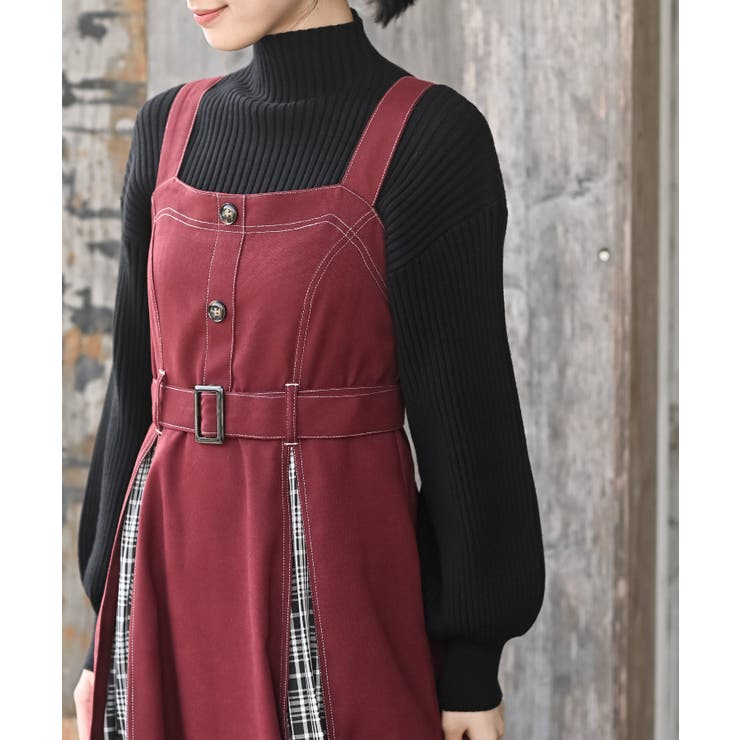 チェックプリーツ切替ジャンドレ | rps | 詳細画像6 