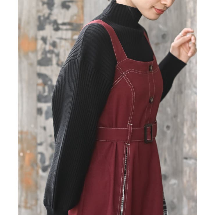 チェックプリーツ切替ジャンドレ | rps | 詳細画像7 