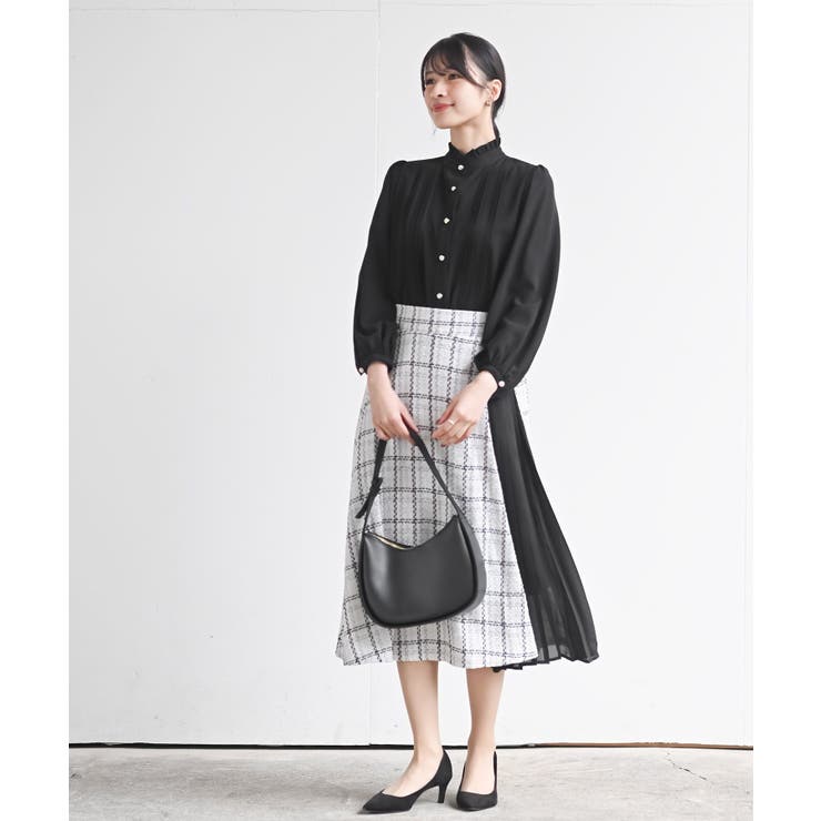 ツィードチェック×プリーツ切替スカート | rps | 詳細画像11 