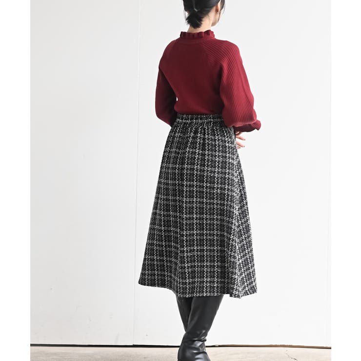 ツィードチェック×プリーツ切替スカート | rps | 詳細画像14 