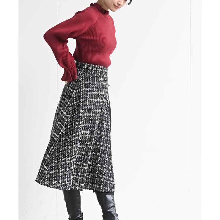 ツィードチェック×プリーツ切替スカート | rps | 詳細画像15 
