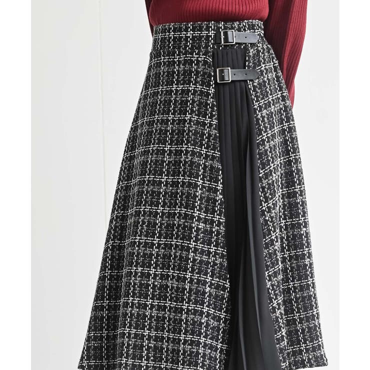 ツィードチェック×プリーツ切替スカート | rps | 詳細画像17 