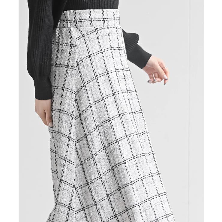ツィードチェック×プリーツ切替スカート | rps | 詳細画像7 