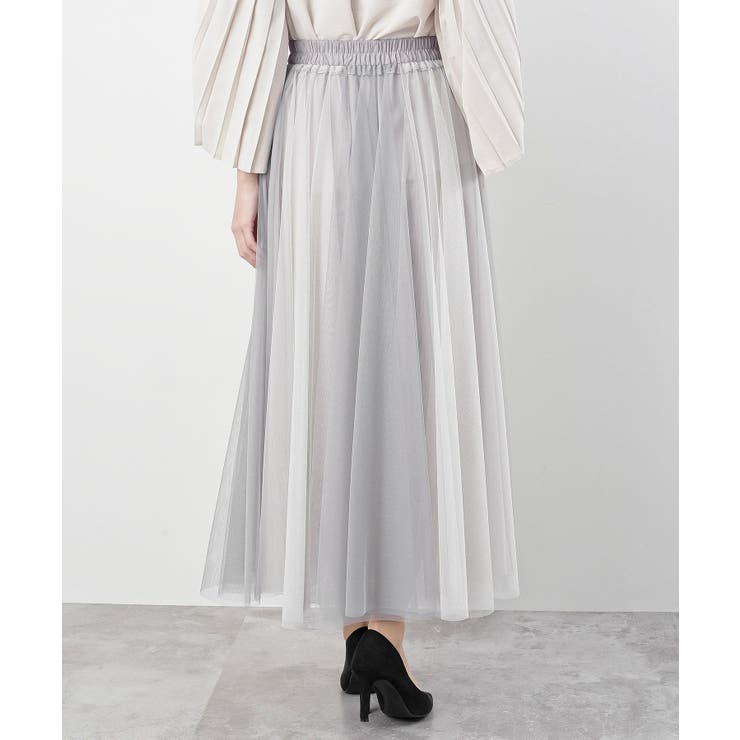 ウエストリボンチュール配色ロングスカート | rps | 詳細画像38 