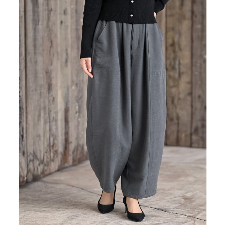 CHACグレー | ピーチ起毛コクーンパンツ | rps