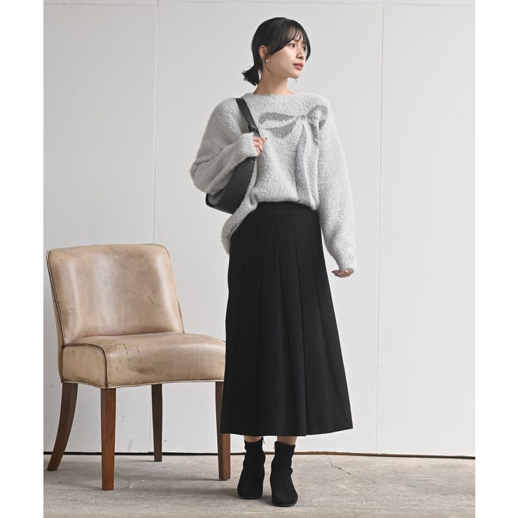 縦柄ニットフレアースカート | rps | 詳細画像10 