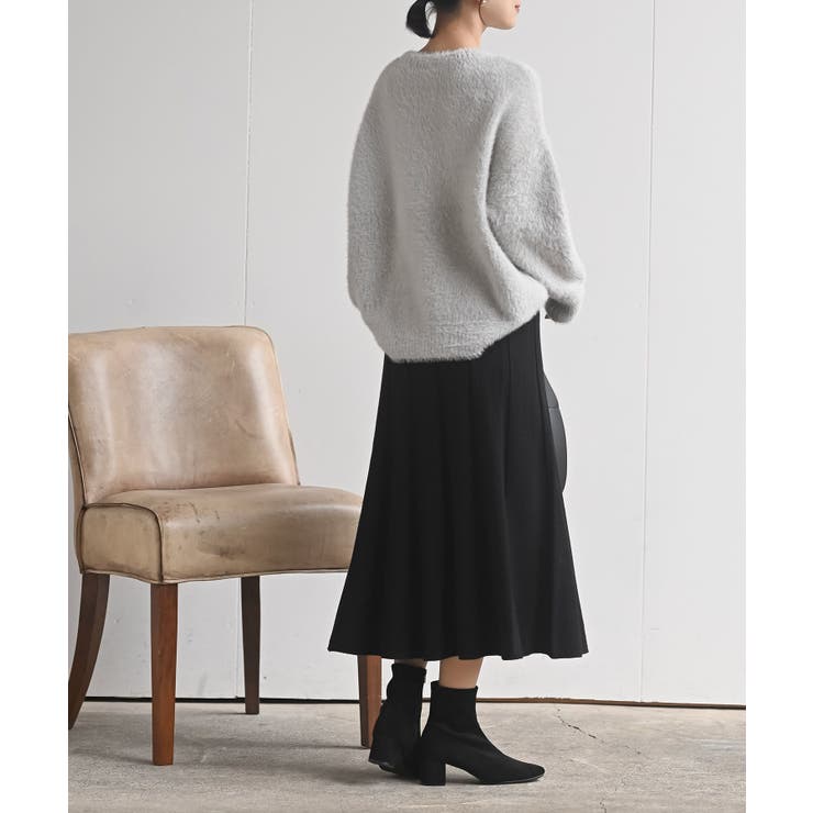 縦柄ニットフレアースカート | rps | 詳細画像12 