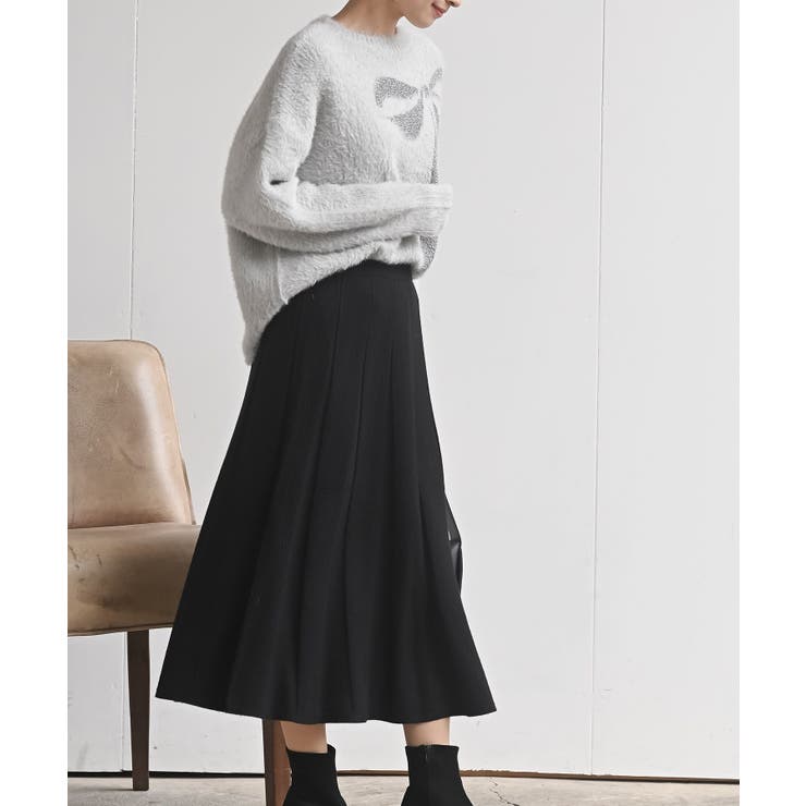 縦柄ニットフレアースカート | rps | 詳細画像13 