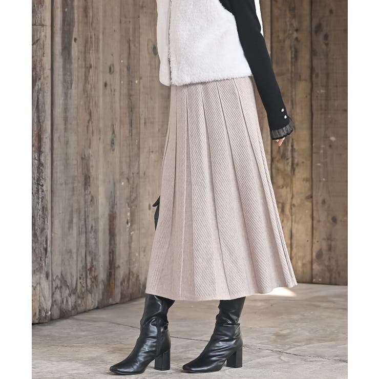 縦柄ニットフレアースカート | rps | 詳細画像20 