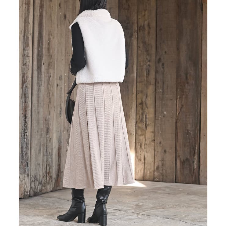 縦柄ニットフレアースカート | rps | 詳細画像21 