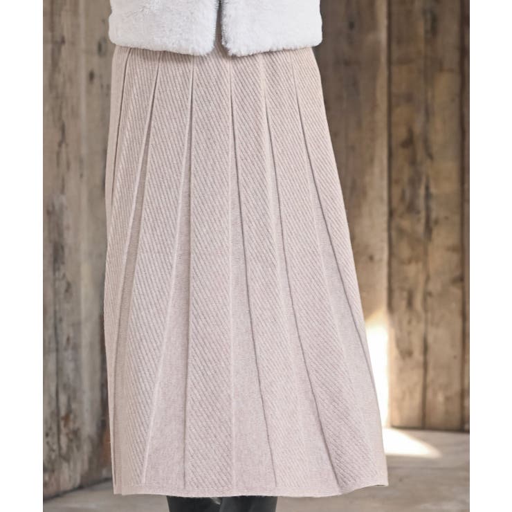 縦柄ニットフレアースカート | rps | 詳細画像23 