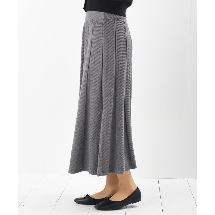 縦柄ニットフレアースカート | rps | 詳細画像27 
