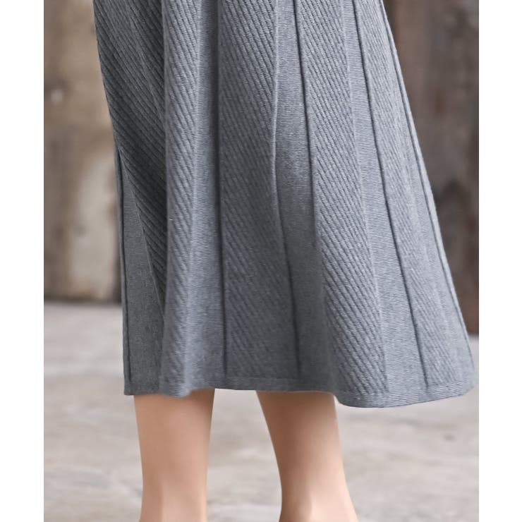 縦柄ニットフレアースカート | rps | 詳細画像9 