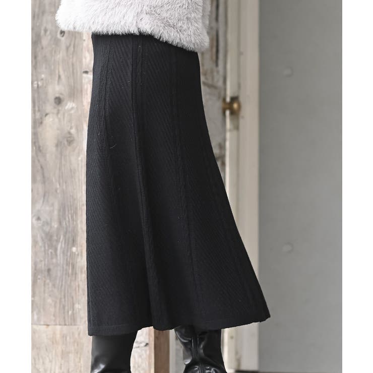 ニット綾柄プリーツスカート | rps | 詳細画像15 