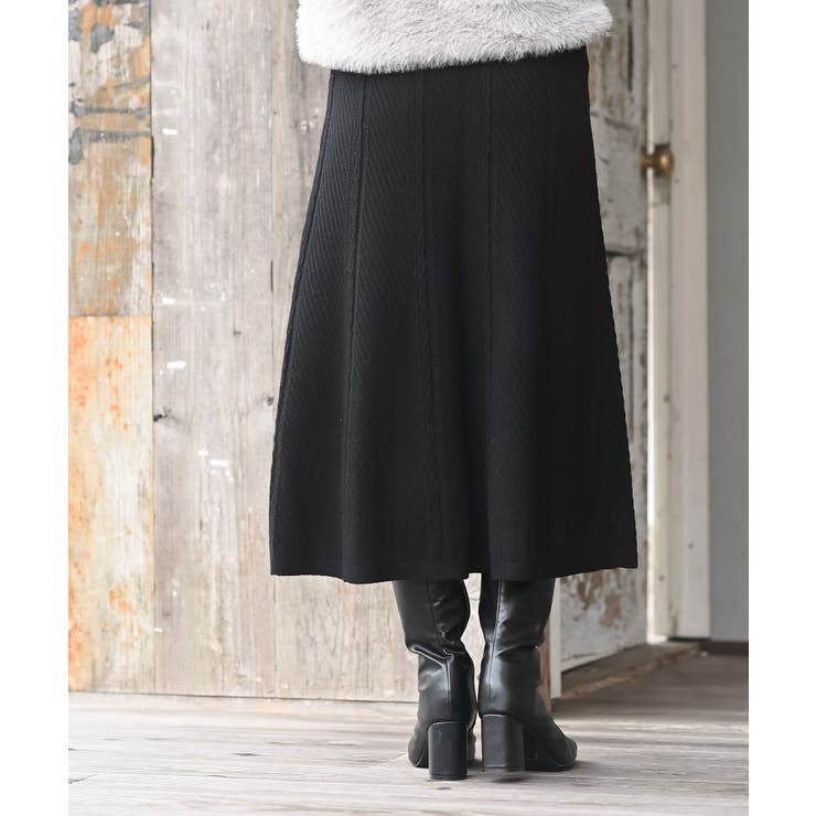 ニット綾柄プリーツスカート | rps | 詳細画像16 