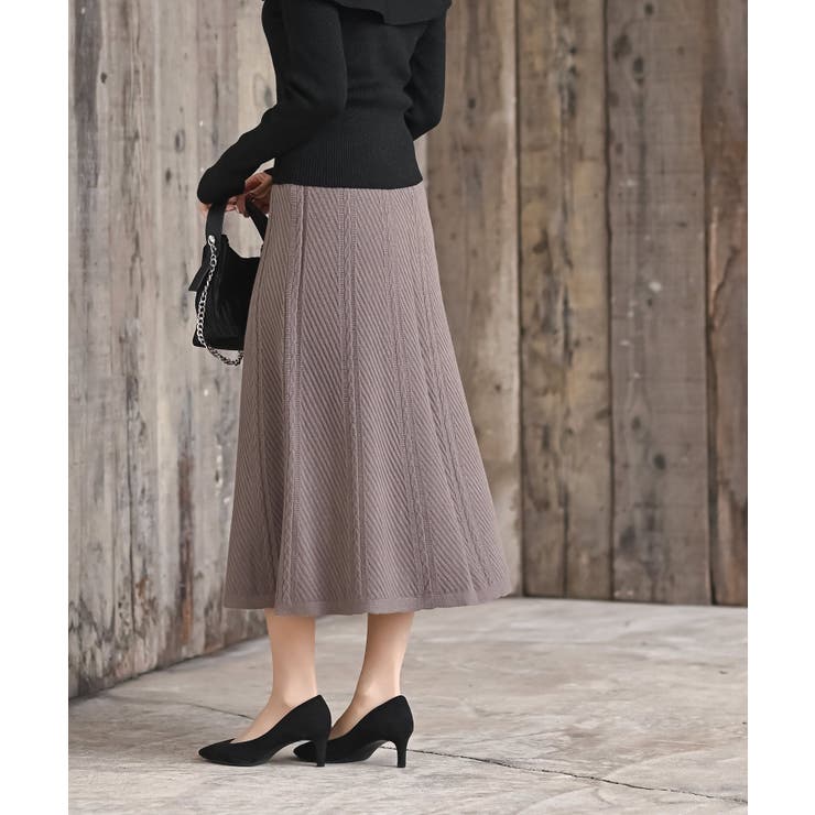 ニット綾柄プリーツスカート | rps | 詳細画像20 