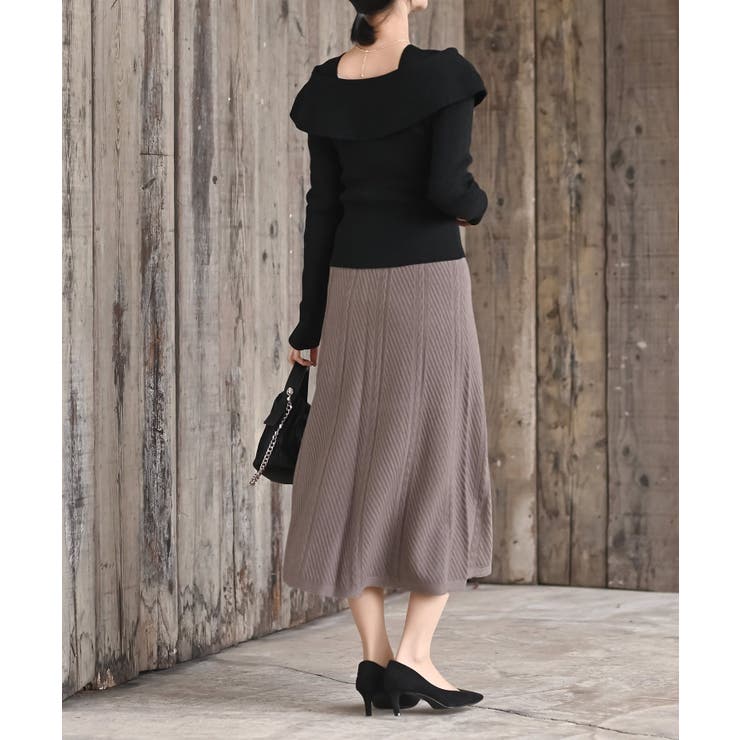 ニット綾柄プリーツスカート | rps | 詳細画像21 