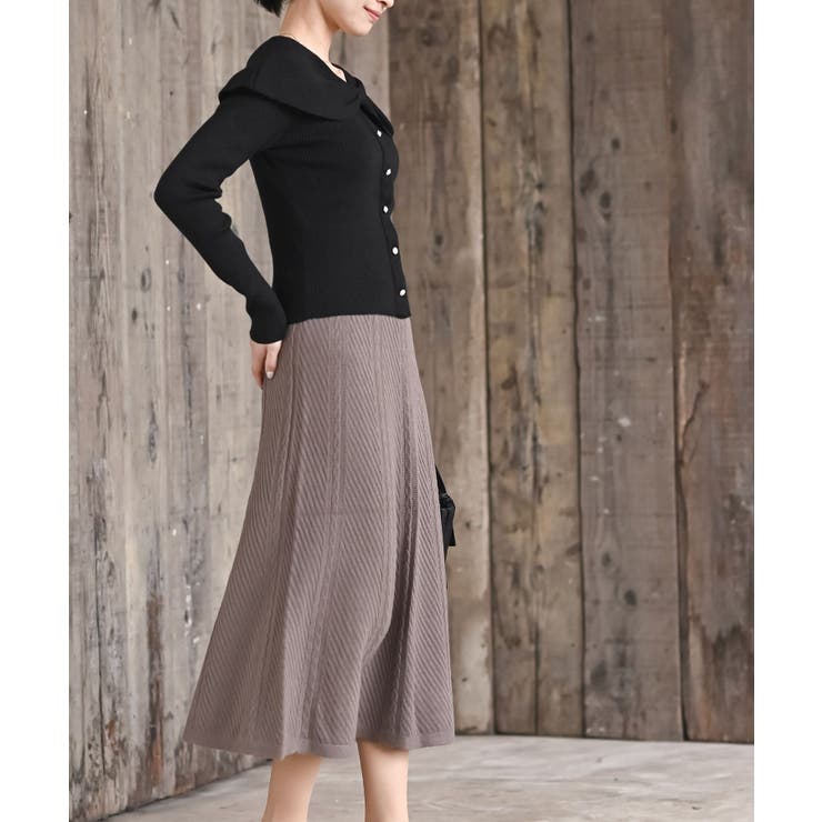 ニット綾柄プリーツスカート | rps | 詳細画像22 