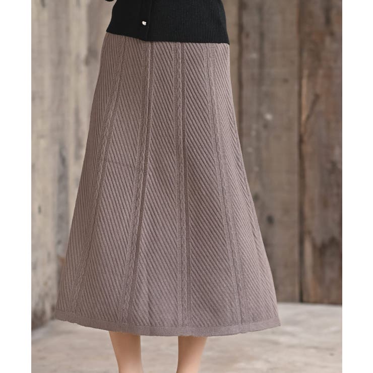 ニット綾柄プリーツスカート | rps | 詳細画像23 