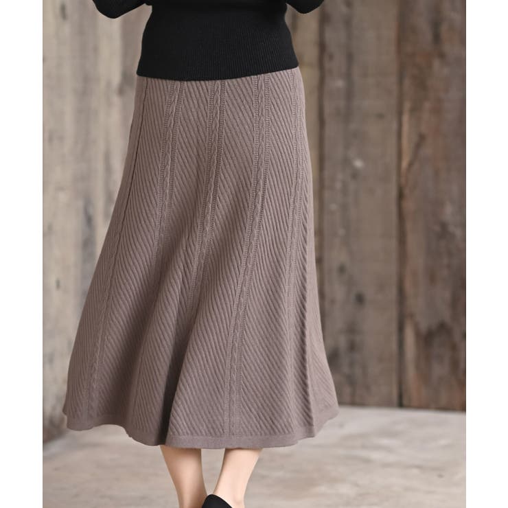 ニット綾柄プリーツスカート | rps | 詳細画像25 