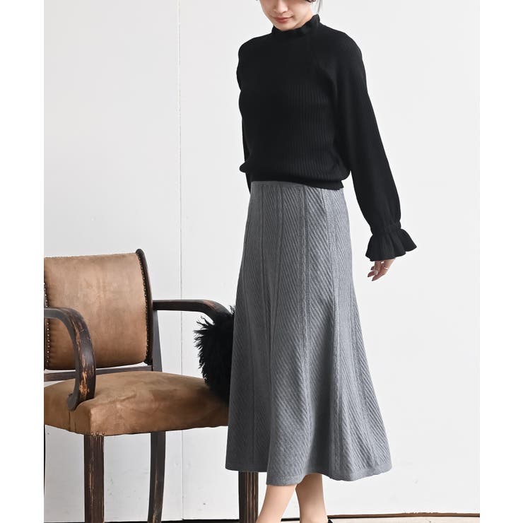 ニット綾柄プリーツスカート | rps | 詳細画像5 