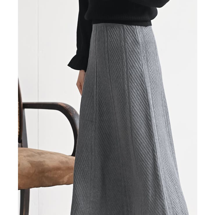 ニット綾柄プリーツスカート | rps | 詳細画像7 